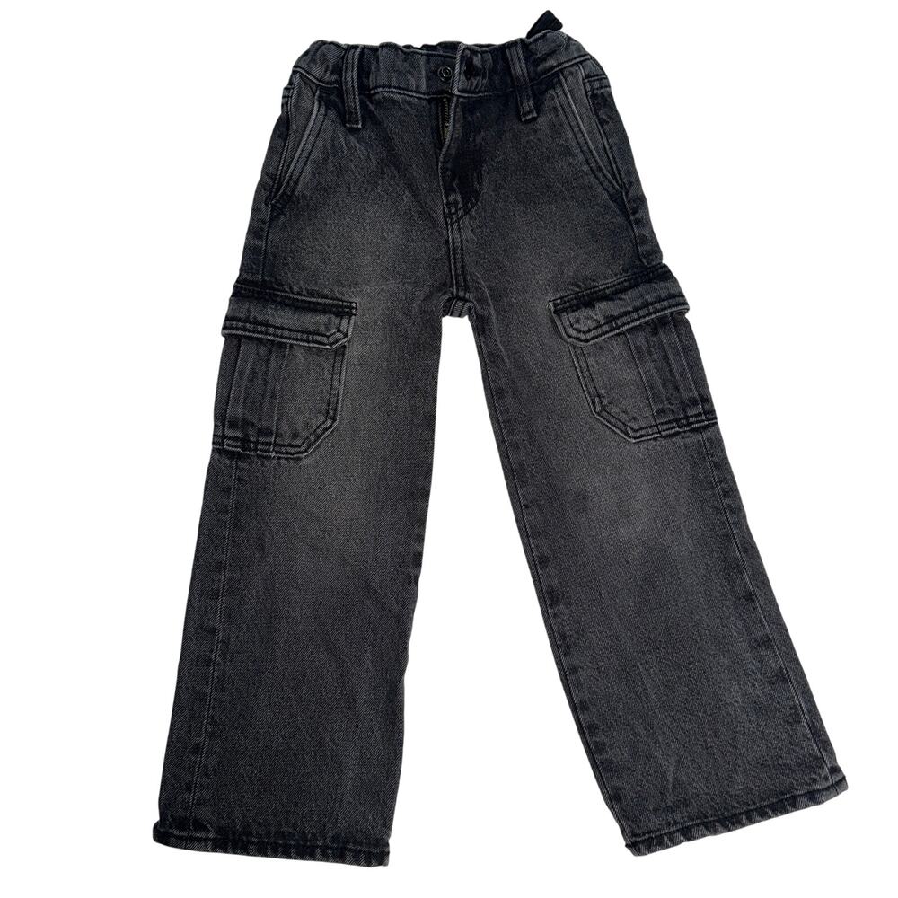 Old Navy Girls 5 Jeans Hi Rise Baggy Wide Leg Denim Everyday Casual Basic